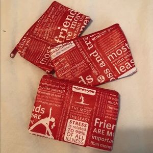 Lululemon coin purse wallet x3